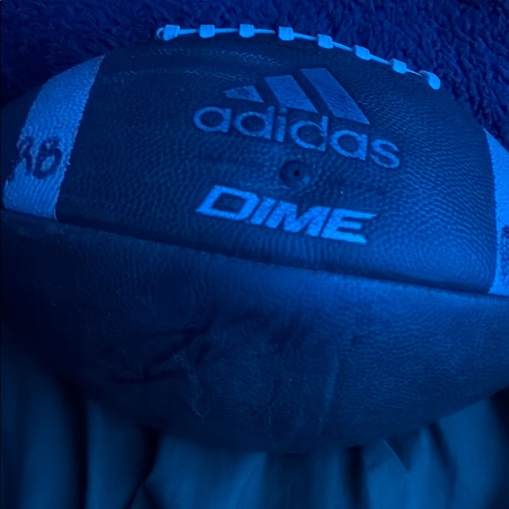 Signed Adidas Dime university of Miami Football